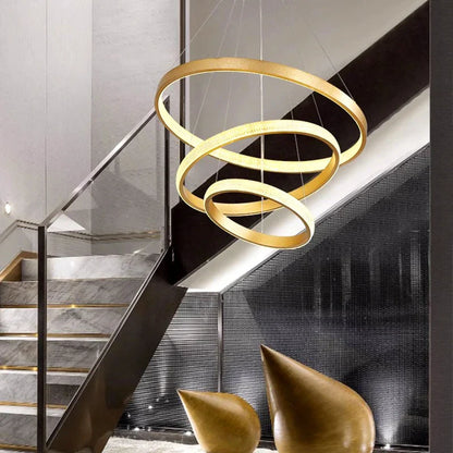 DecorBites™ Crystal Chandelier: Modern Stair Pendant Light for Living Room, Interior Lighting Fixture