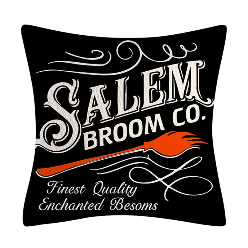 Linen Trick Treat Cushion Cover