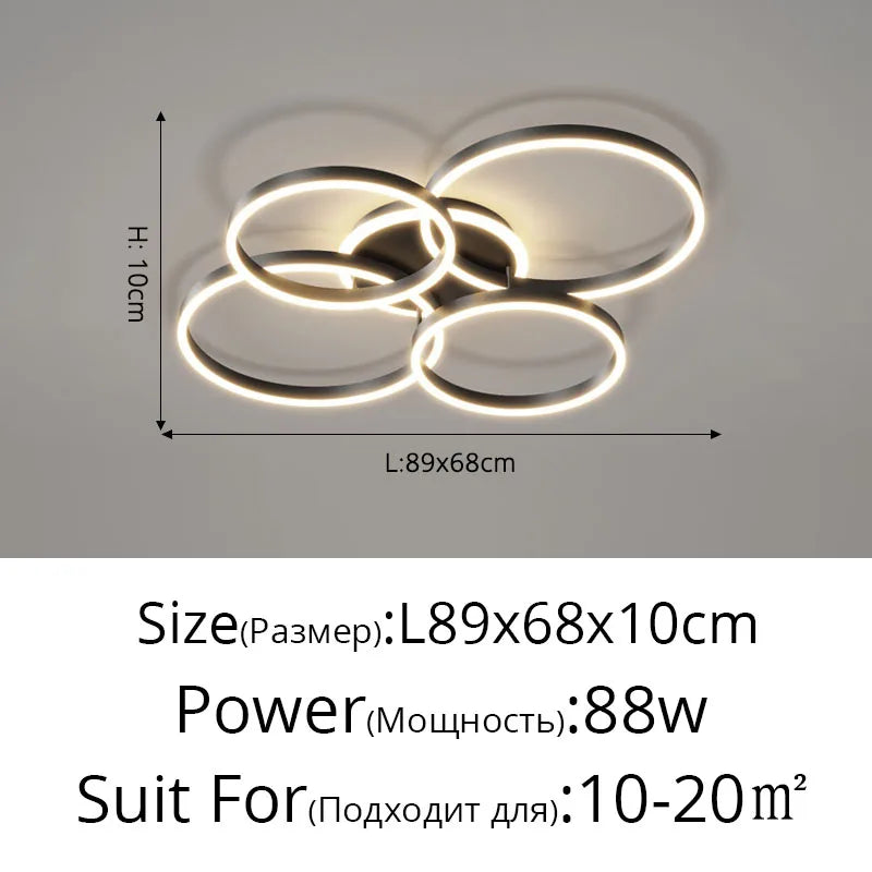 Round LED Foyer Chandelier