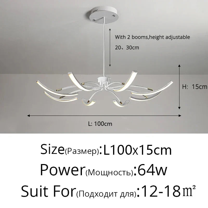 LED Bedroom Study Chandelier