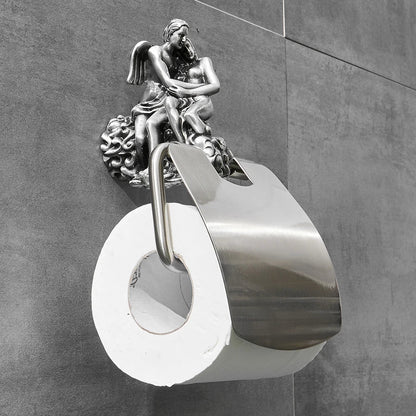 DecorBites™ Bathroom Hardware Set: Toilet Paper Holder, Towel Bar, Brush Holder - Mountable Romantic Design