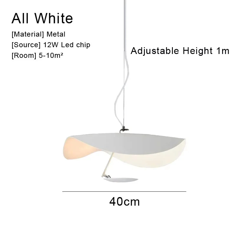 DecorBites™ Lederam Manta Pendant - Industrial Retro Style White/Black Ceiling Lamp