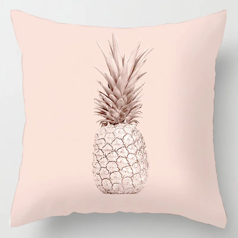 DecorBites™ Geometric Leaves Print Cushion Cover for Home Decor and Comfort