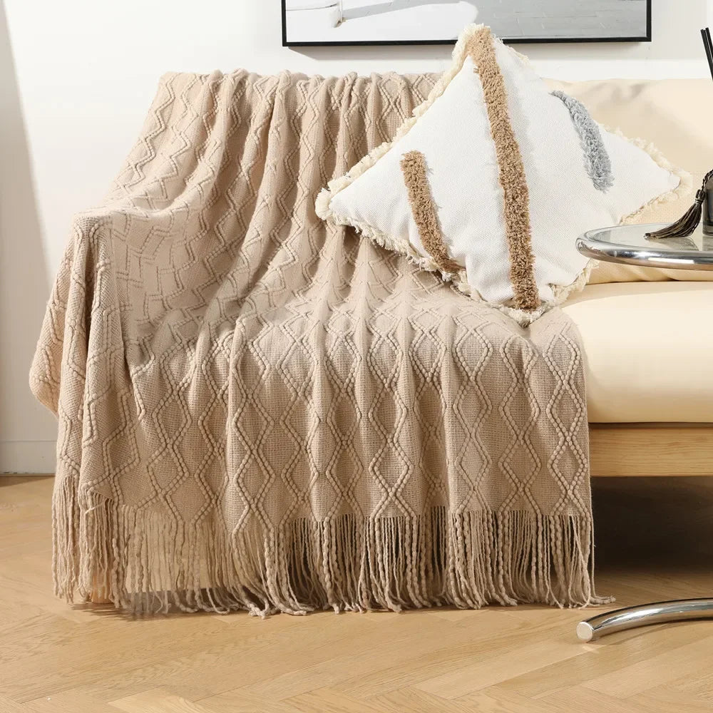 Woolen Travel Throw Blanket