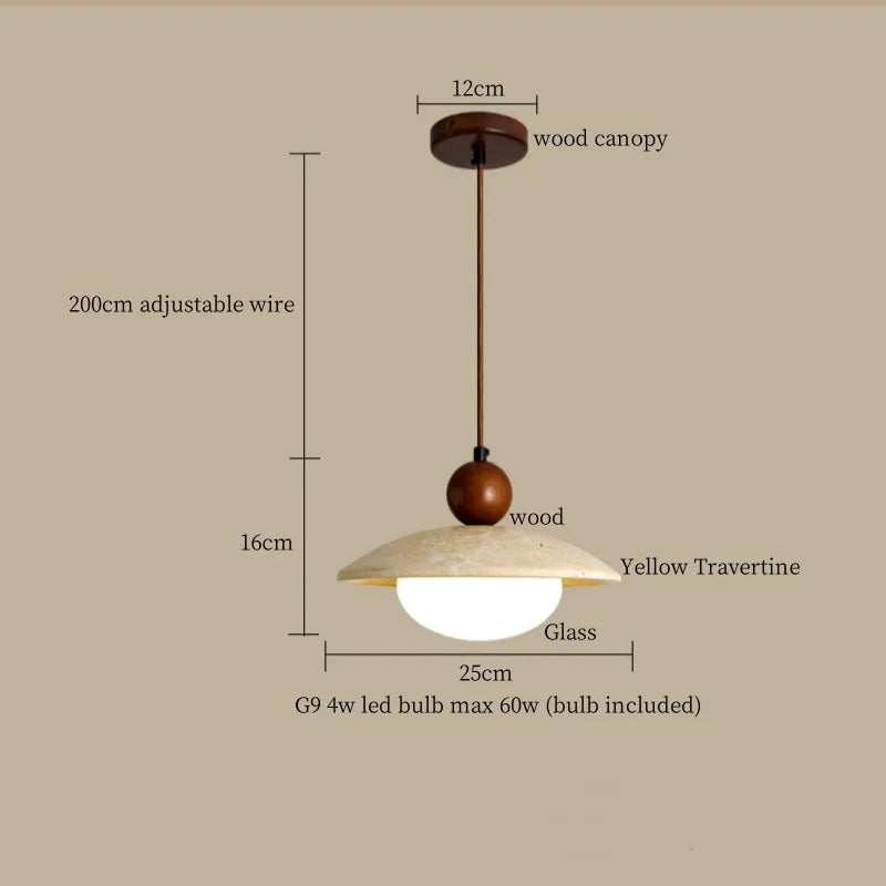 Travertine Wabi Sabi Lamp