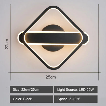 DecorBites™ LED Acrylic Wall Light Shade for Bedroom Living Room Home décor