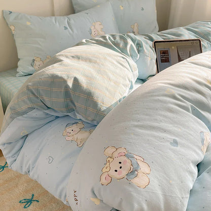 DecorBites™ Cotton Cartoon Printed Bedding Set for All Seasons