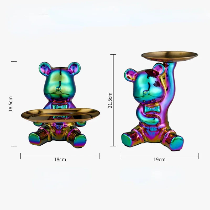 Ceramic Bear Figurine Set