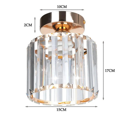 DecorBites™ Crystal Ceiling Chandelier: Modern Industrial LED Indoor Lighting Fixture