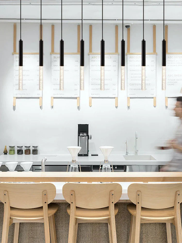 DecorBites™ Black Cylinder Pendant Lights for Modern Kitchen Island and Dining Table