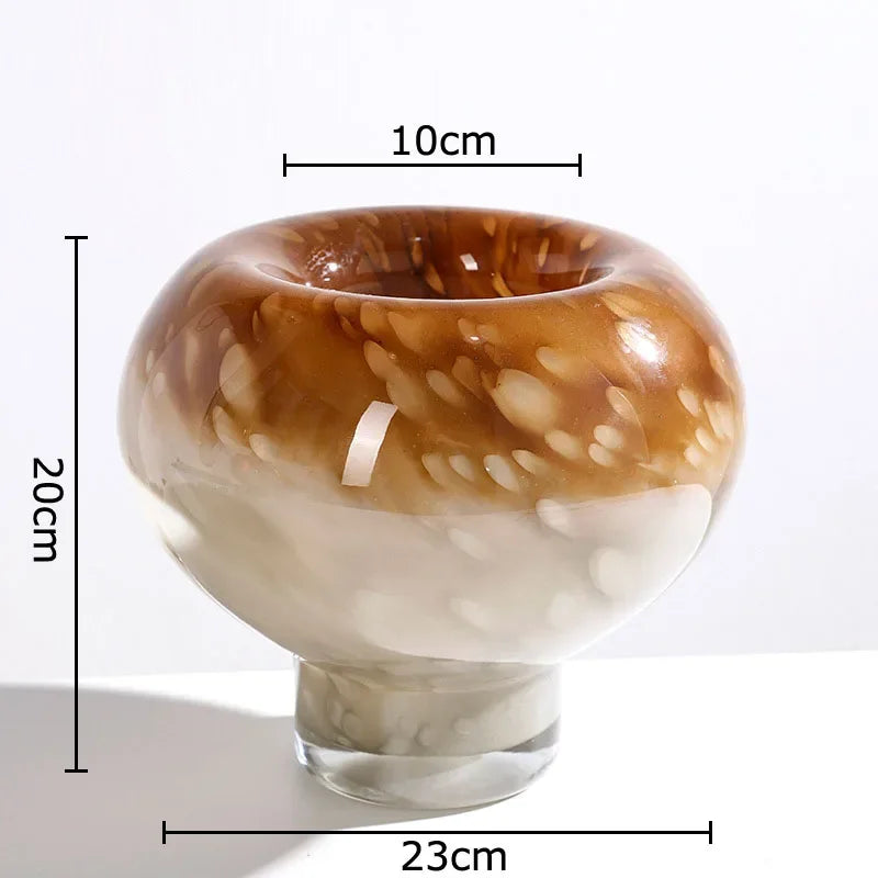 Gradient Circle Glass Vase