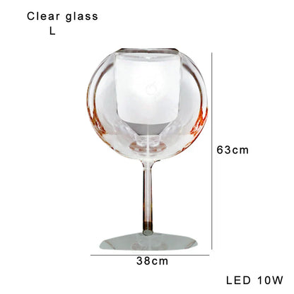 DecorBites™ Gold Chrome Glass Table Decor Lamp for Luxury Living Room, Villa, Store, Cafe