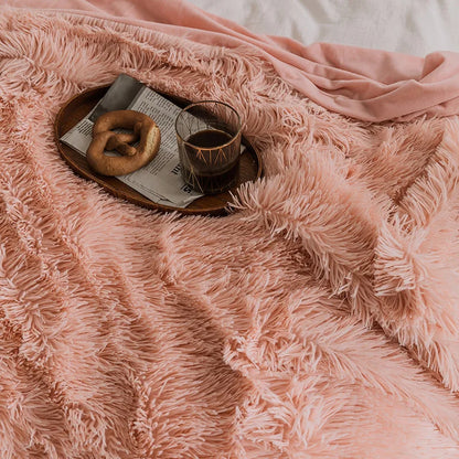 DecorBites™ Cozy Faux Fur Throw Blanket for All Seasons