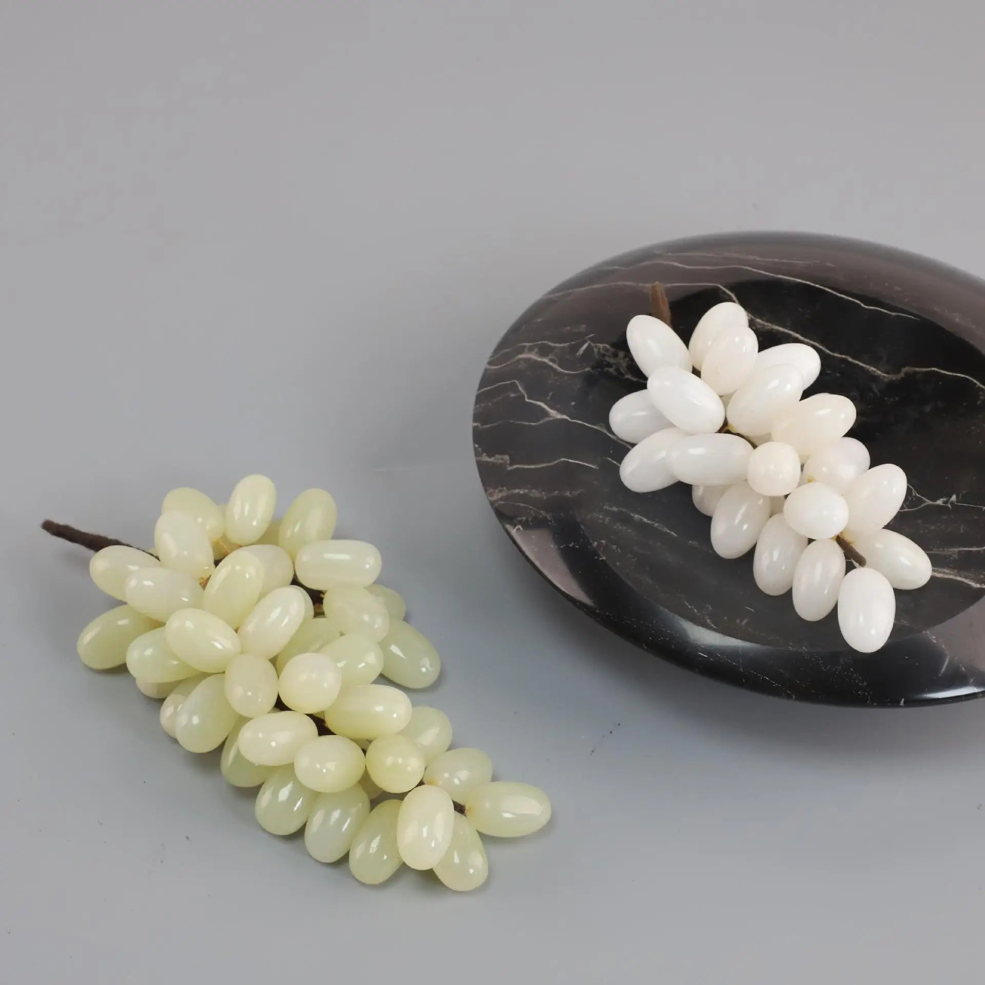 Green Jade Grape Sculpture