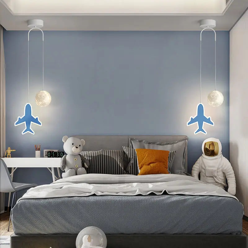 DecorBites™ Kids Star Cloud Moon Pendant Lamp with Remote Control Dimming