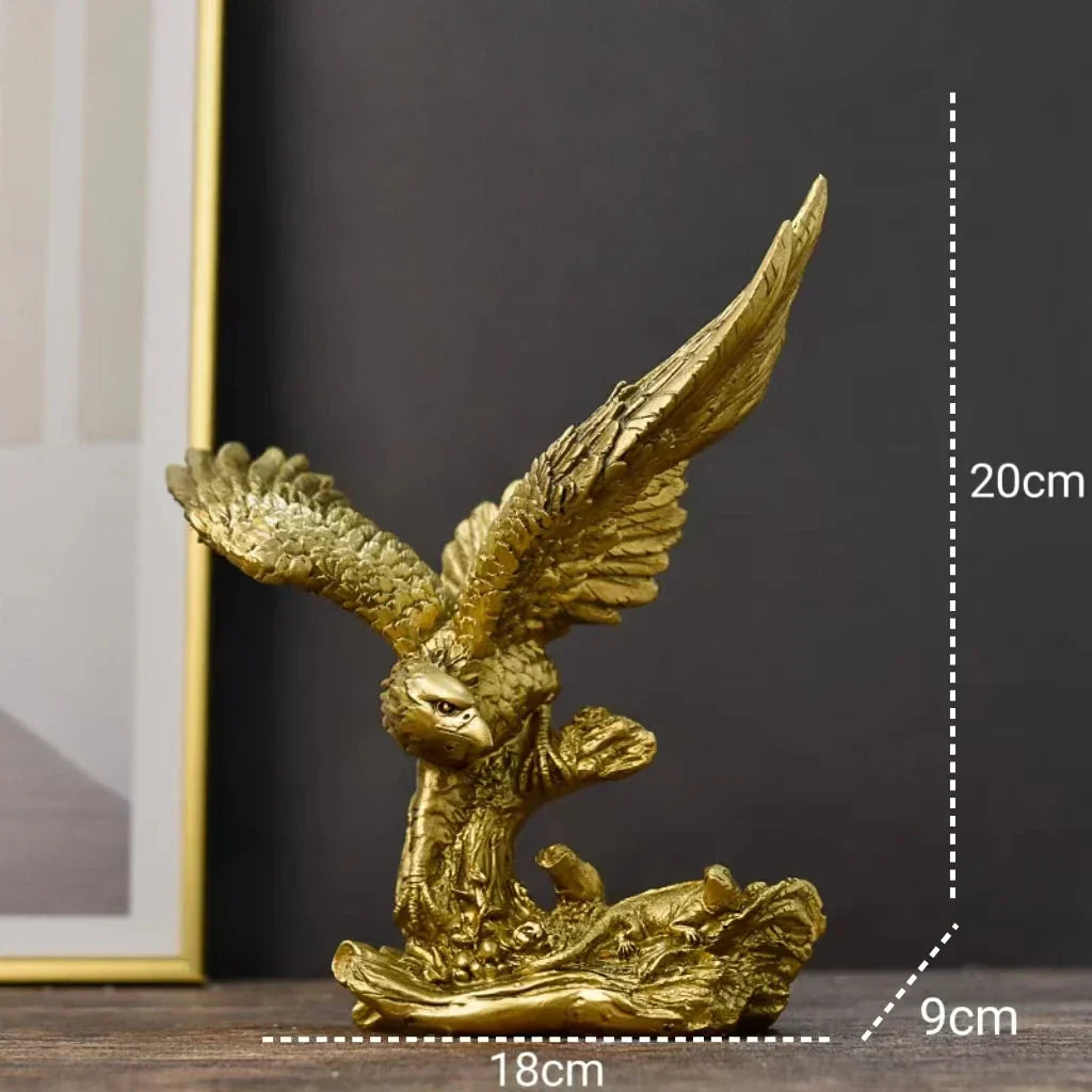DecorBites™ Dapeng Eagle Wings Resin Art Statue Ornament for Home and Office Decor