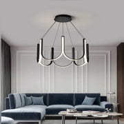 Gold Designer Pendant Light Long 125cm Metal