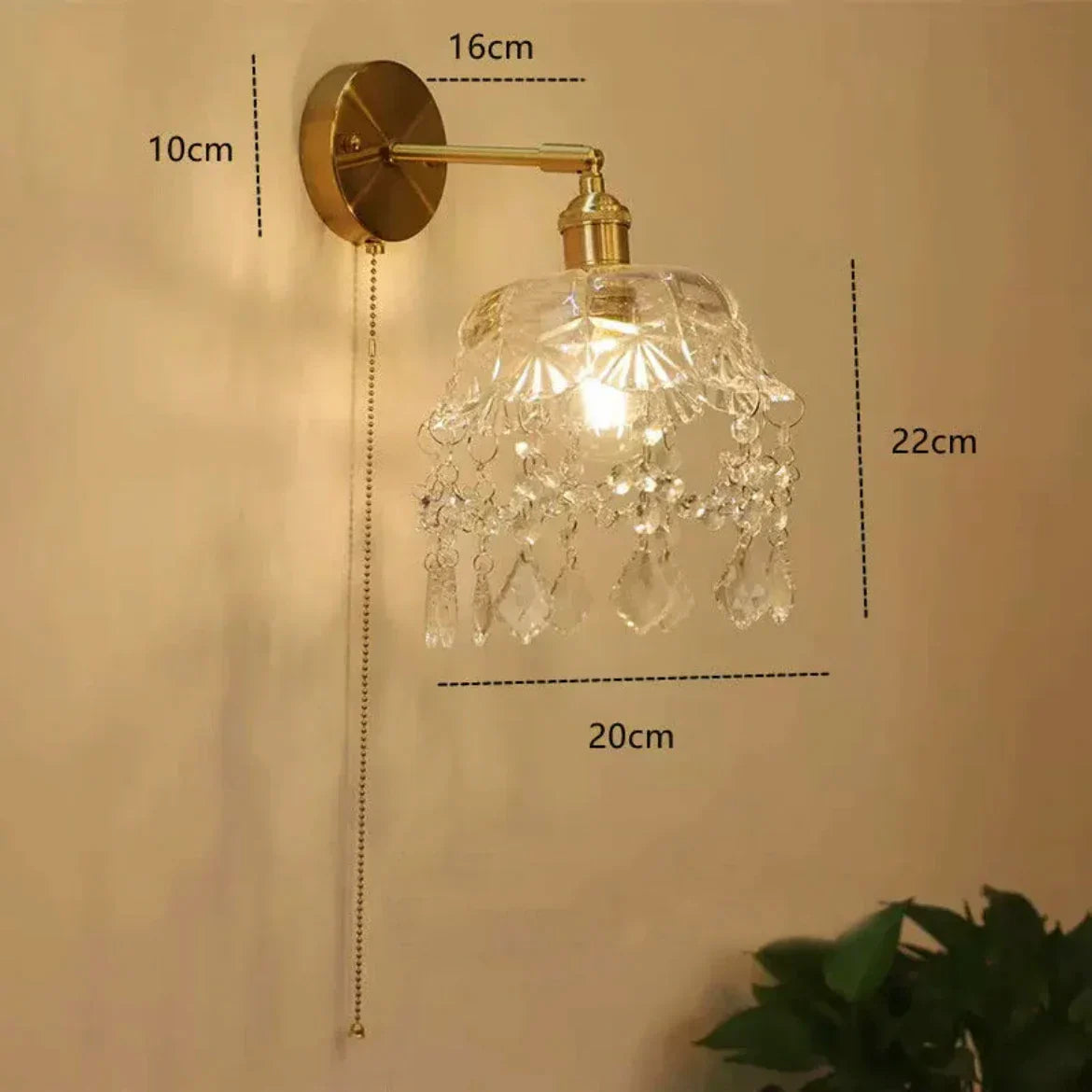 DecorBites™ Gray Glass Wall Lamp - Modern Living Room Decor Sconce Light