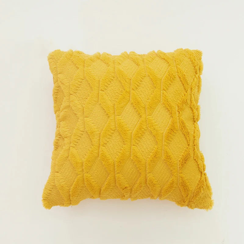 DecorBites™ Embroidered Diamond Cushion Cover for Modern Living Room Decor