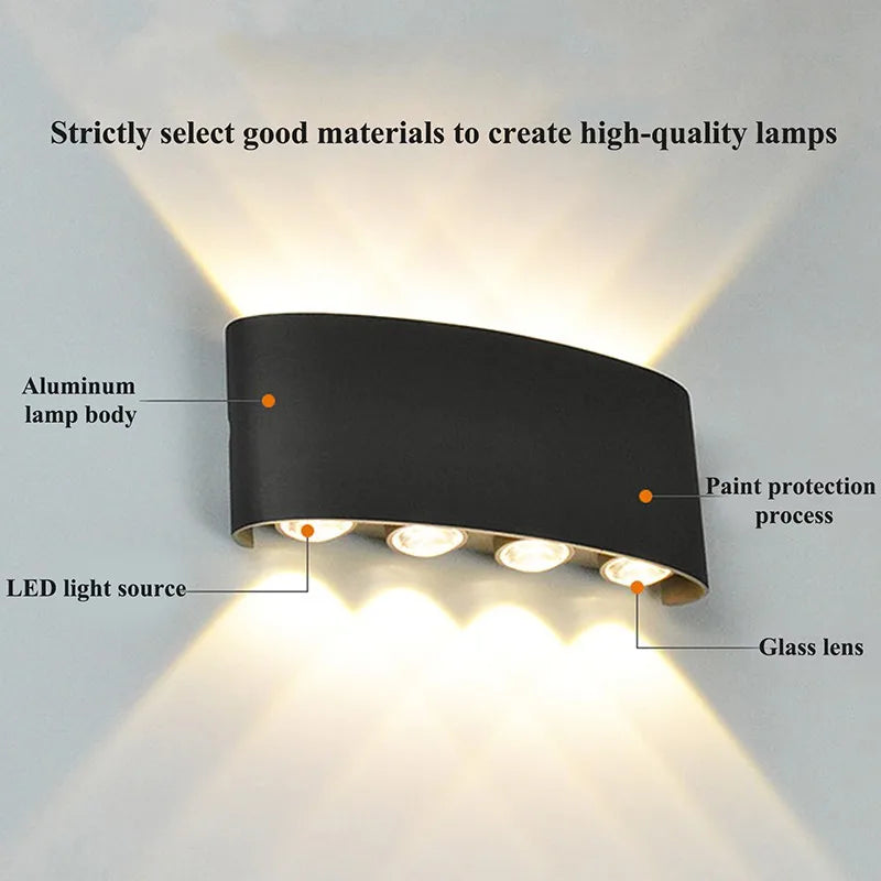 DecorBites™ LED Wall Light Indoor Outdoor Waterproof Fixture Garden Decor Home Lighting