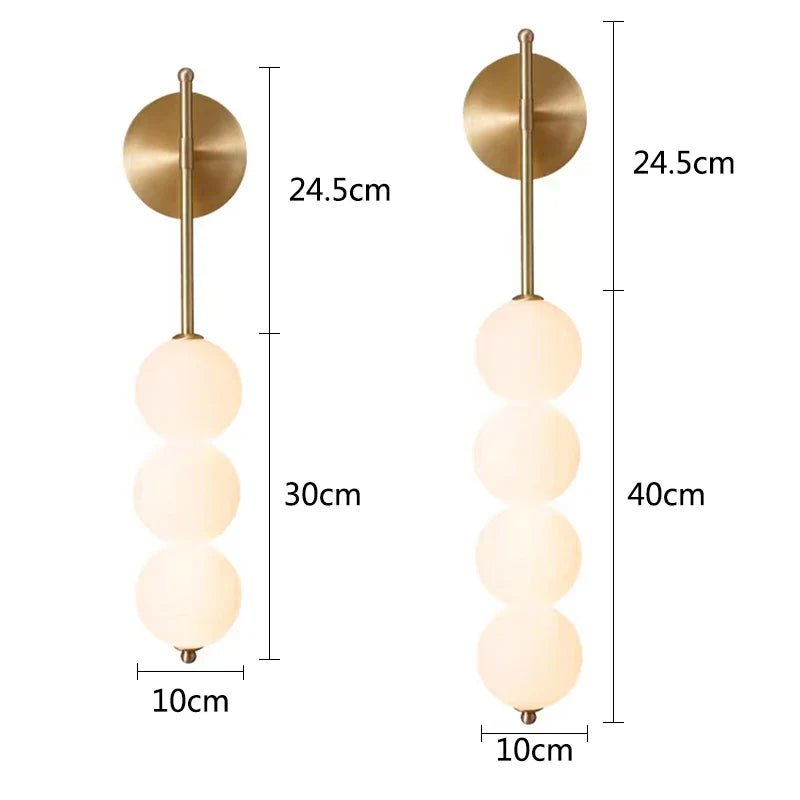DecorBites™ Glass Ball LED Wall Sconce for Modern Living and Dining Room Decor