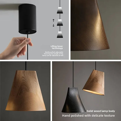 DecorBites™ Adjustable Wooden Chandelier for Dining, Living Room & Staircase