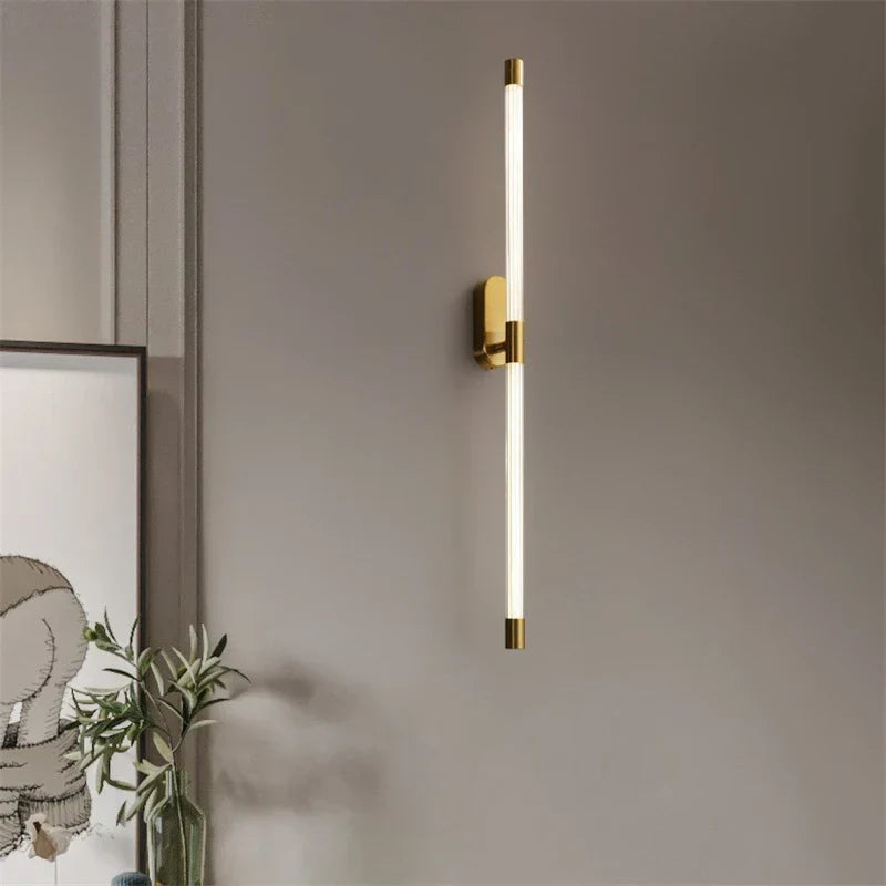 DecorBites™ Gold Geometric Lines Wall Lamps for Modern Luxury Home Decor