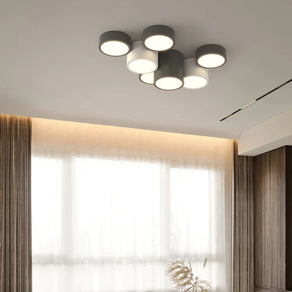 DecorBites™ Geometric Chandelier: Minimalist Modern Luxe Black White Bedroom Lamp
