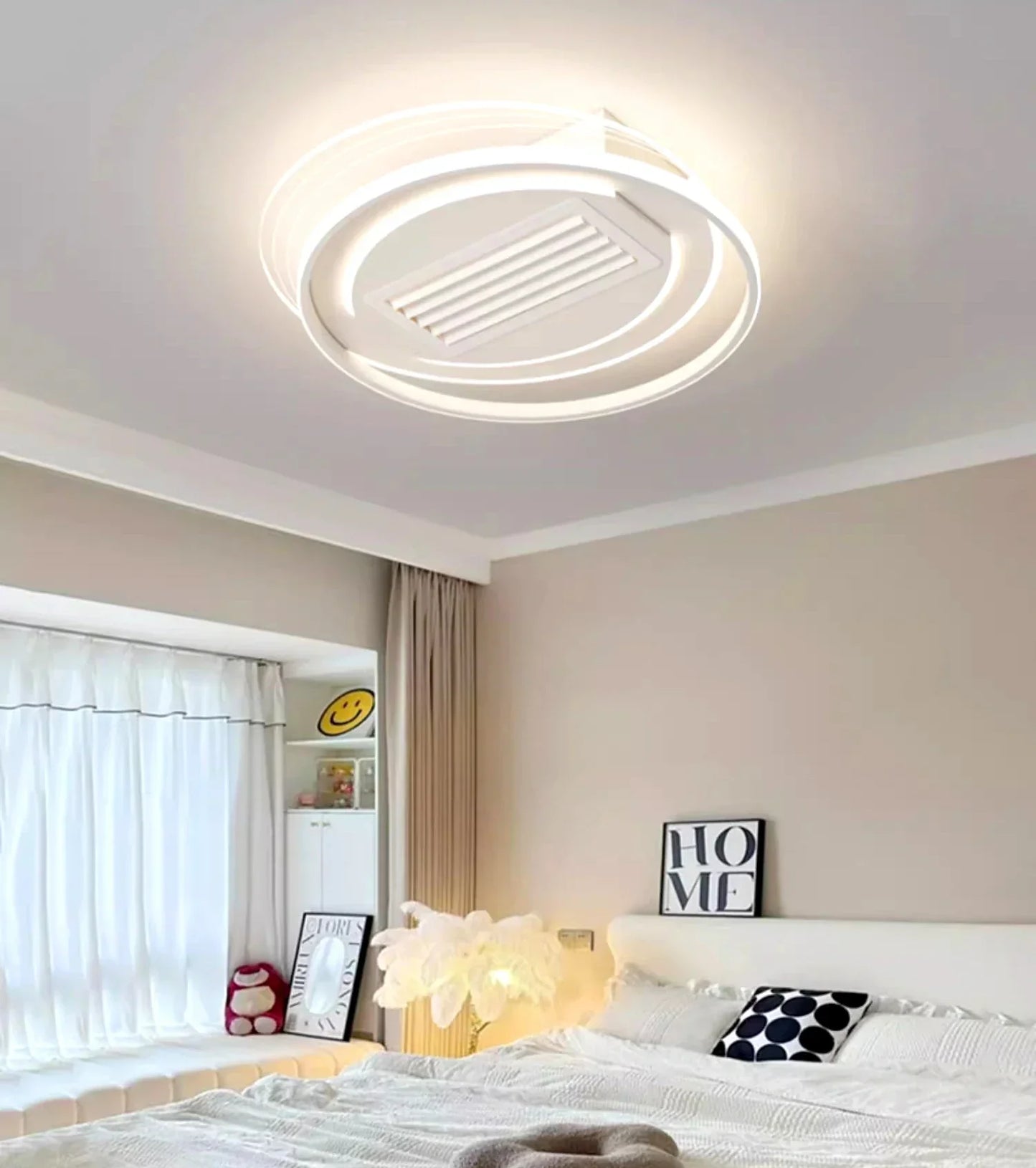 DecorBites™ Kids Bedroom Ceiling Fan with Remote Control & Light - Modern Bladeless LED Fan