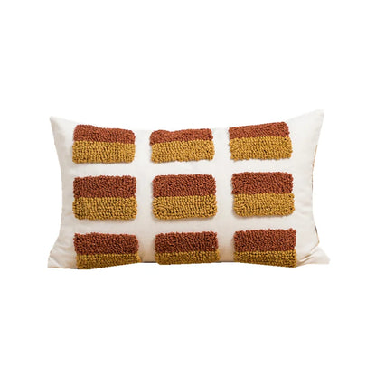 DecorBites™ Geometric Embroidery Circle Stripe Cushion Cover | Home Sofa Decor Pillowcase