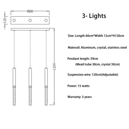 DecorBites™ Crystal LED Chandelier for Staircase & Living Room