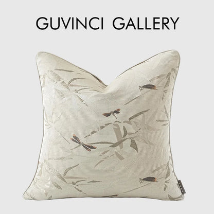 DecorBites™ Dragonfly Insects Embroidery Cushion Cover - Quaint & Elegant Style Pillow Case