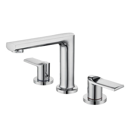 DecorBites™ Brush Gold Widespread Basin Faucet Three Hole Mixer, Hot Cold, 8" Centers