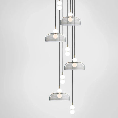 DecorBites™ Glass Ball Pendant Light: Modern Decor for Duplex Stairwells, Living Room, Bedroom