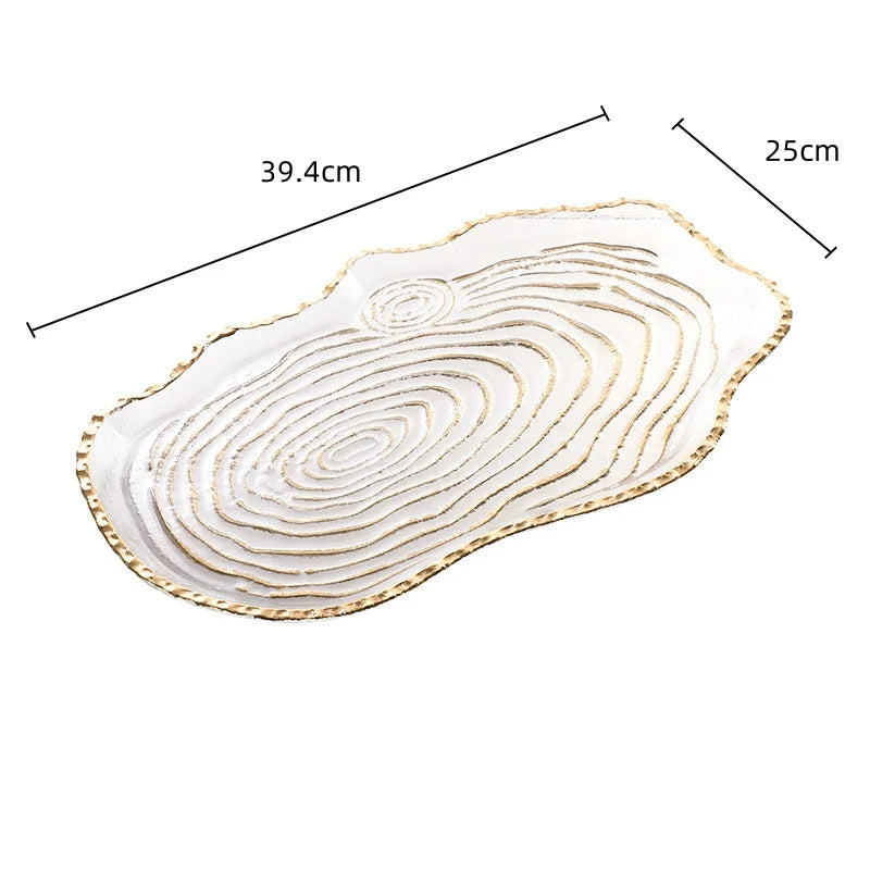 Gold Foil Glass Tray
