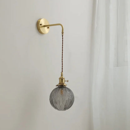 DecorBites™ Gray Glass LED Wall Sconce Lamp for Home Decor, Bedroom, Living Room - Nordic Design