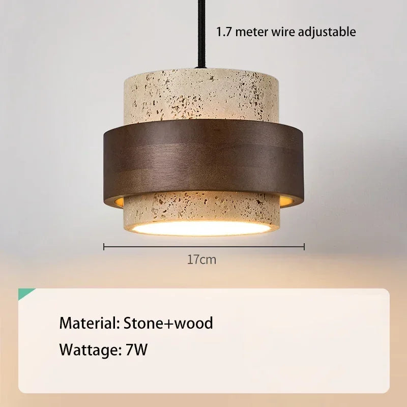 DecorBites™ Led Pendant Lamp Small Wood Fixture