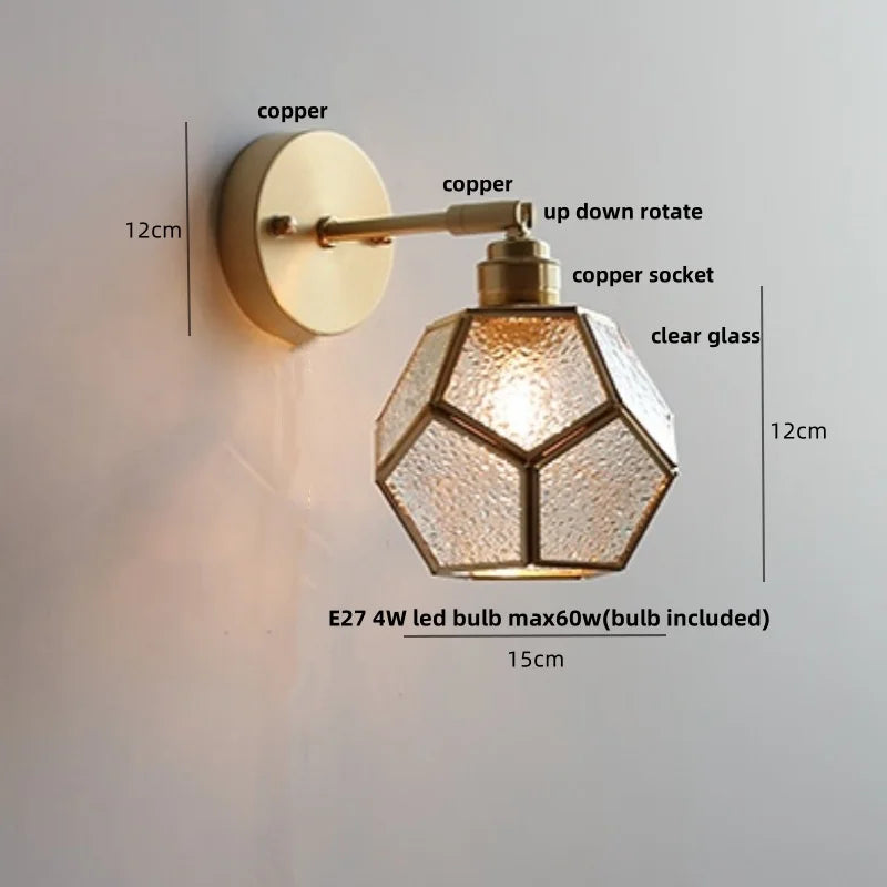 Clear Glass Bedside Lamp