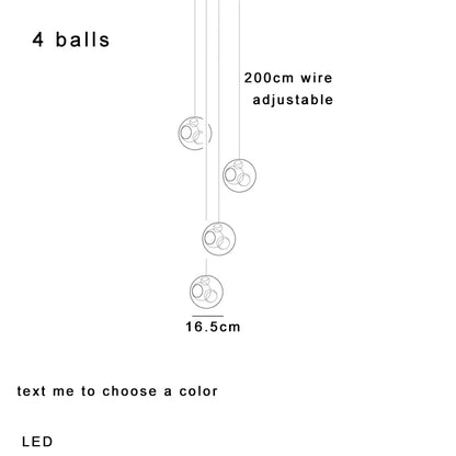 Glass Sputnik Pendant Light