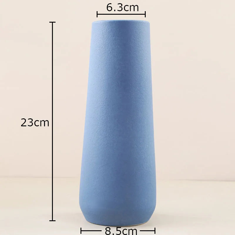 Gradient Cylinder Ceramic Vase