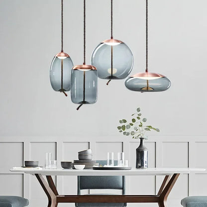 DecorBites™ Glass Chandelier Knot Pendant Lamp for Bedroom Kitchen Dining Room