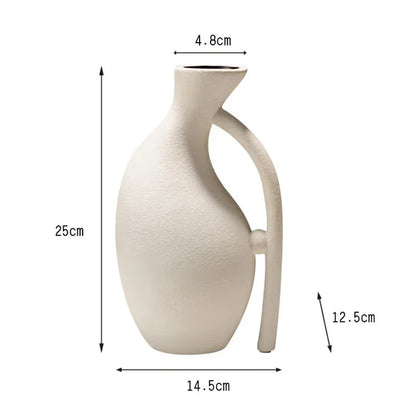DecorBites™ Geometric Ceramic Vase Set for Modern Floral Arrangements