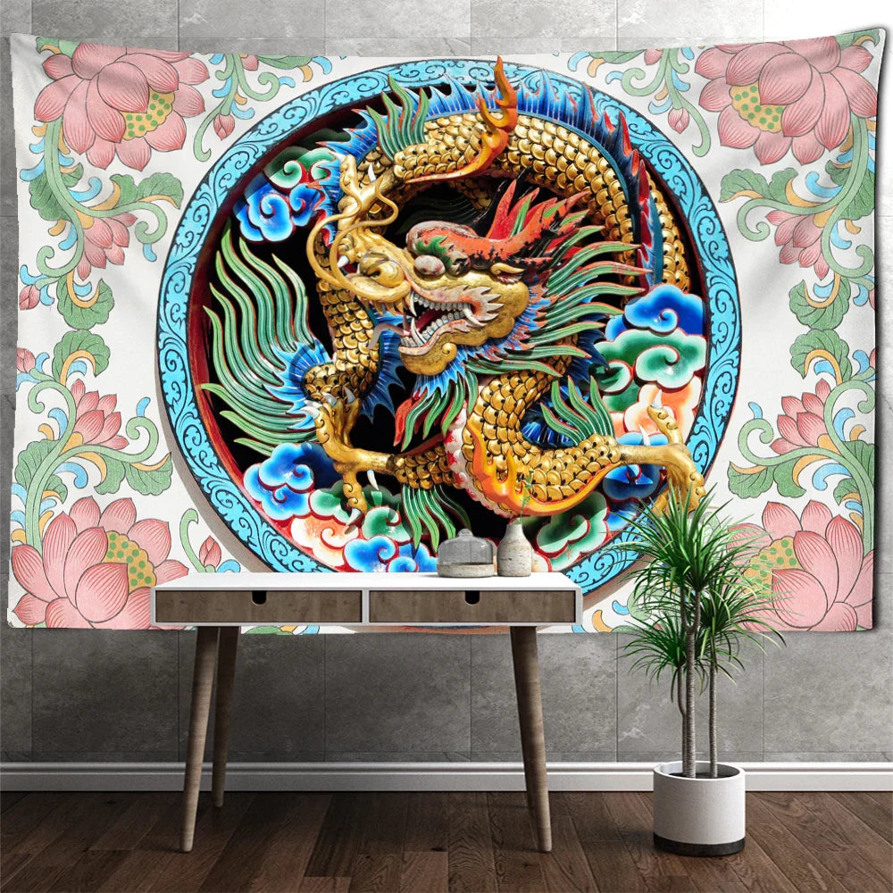 Dragon Totem Polyester Wall Tapestry 200x150cm