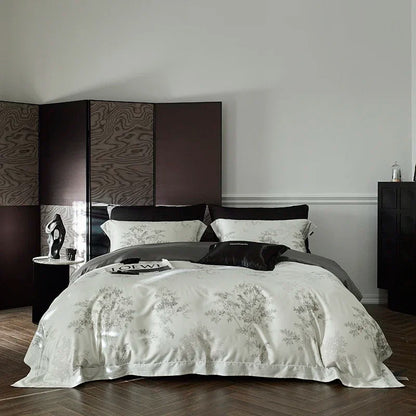 DecorBites™ Luxe 100s Egyptian Cotton Bedding Set: Sheet, Blanket, Cover, Pillowcase