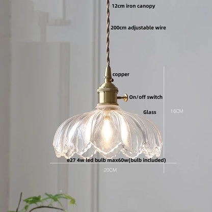 DecorBites™ Green Glass LED Hanging Pendant Lights