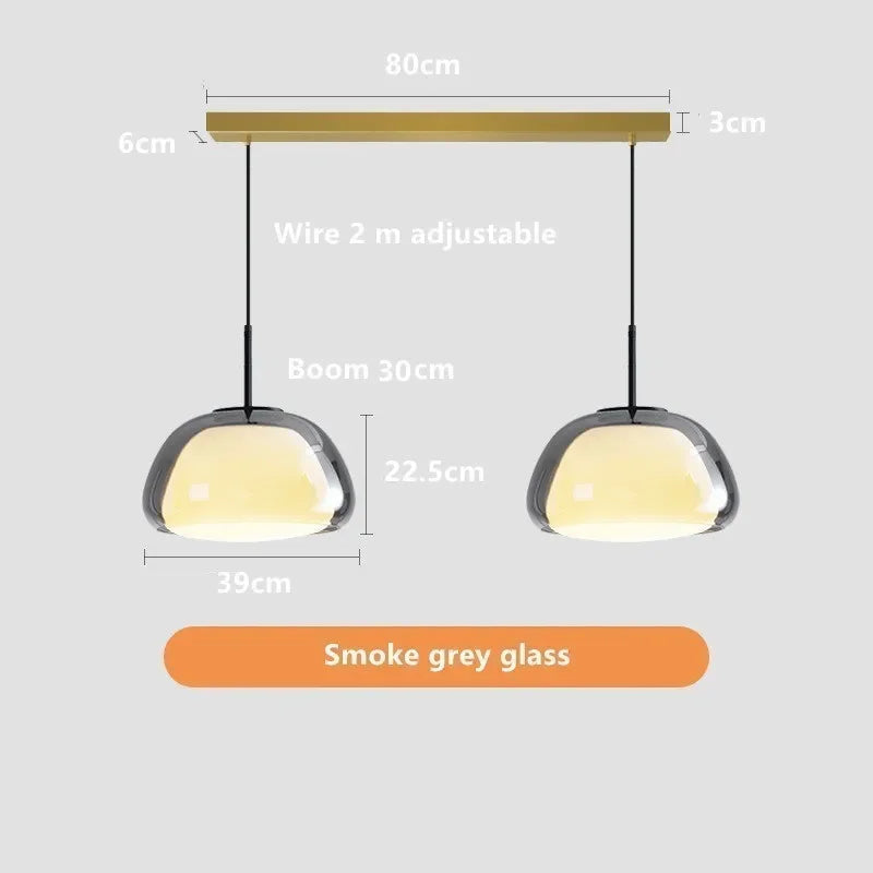 DecorBites™ Glass Jelly Pendant Lamp: Minimalist Luxury Design for Home Living Room Bedroom
