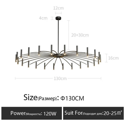 DecorBites™ LED Ceiling Chandelier: Minimalist Nordic Home Lighting for Living Room, Bedroom, Dining Area