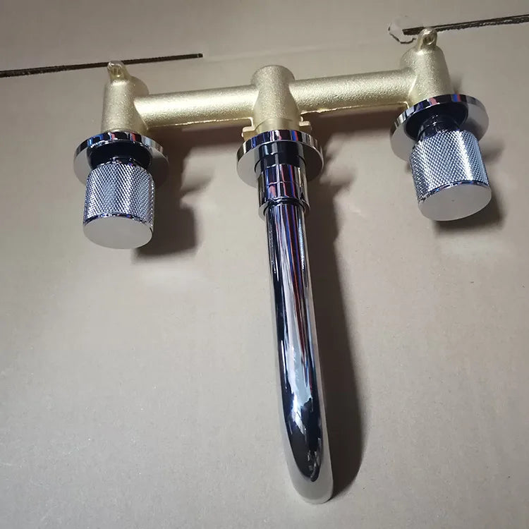 Bathroom Faucet Brushed Gold Wall Mount