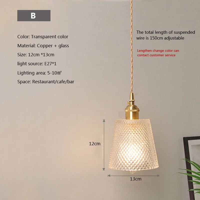 Nordic Glass Pendant Light in Brown and Polished Chrome