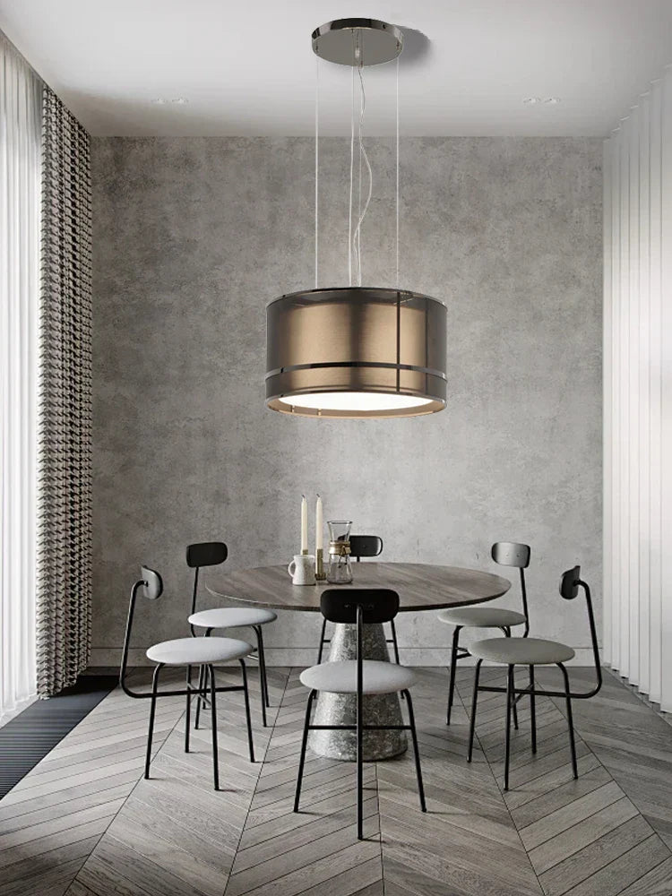 DecorBites™ Designer Fabric Ceiling Pendant Light | Luxury Round Hanging Lamp